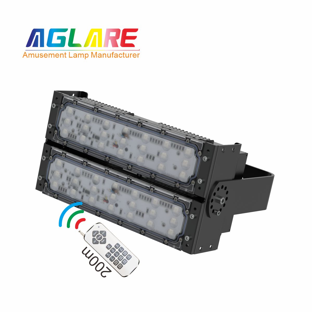 100W LED彩色泛光灯 RGB投光灯带？仄