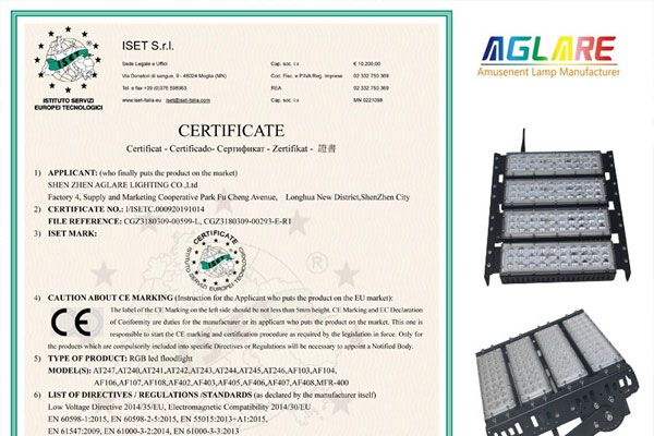 988pay钱包RGB泛光灯乐成通过了CE认证！！！